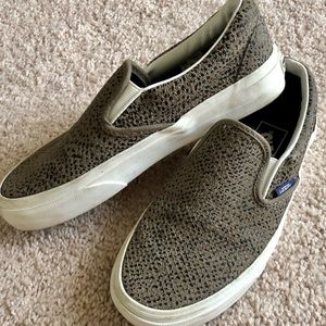 Vans Cheetah Suede Slip Ons